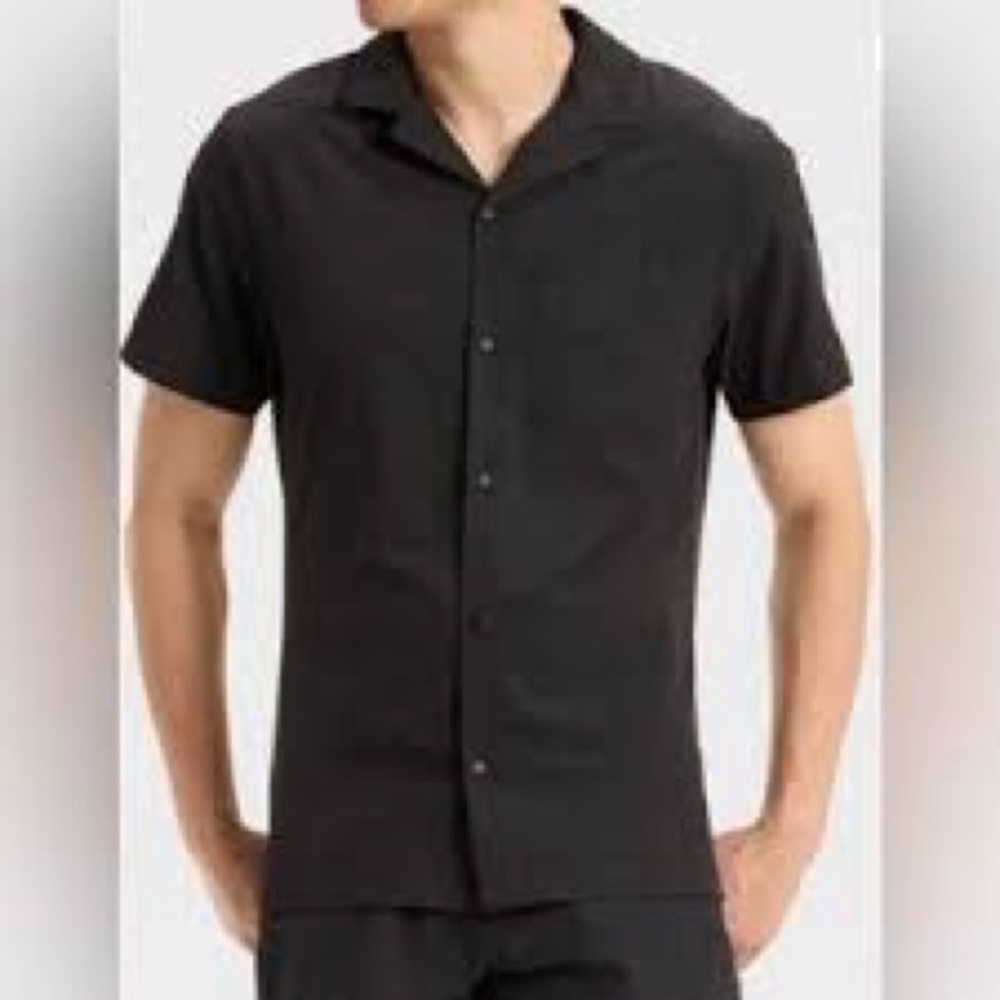 All in Motion Men's Black Casual Button Down Shirt